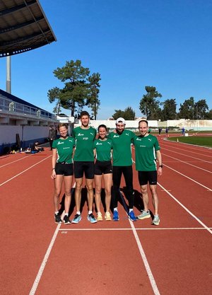 LVP Läufer nach erfolgreicher Tempoeinheit im Stadion von Monte Gordo