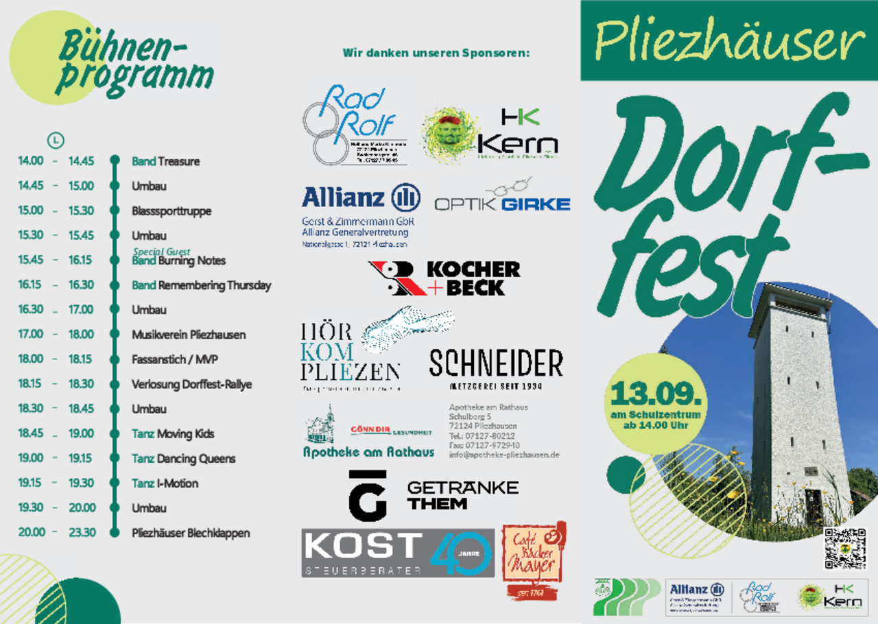 Flyer zum Dorffest 2025 Flyer zum Dorffest 2025
